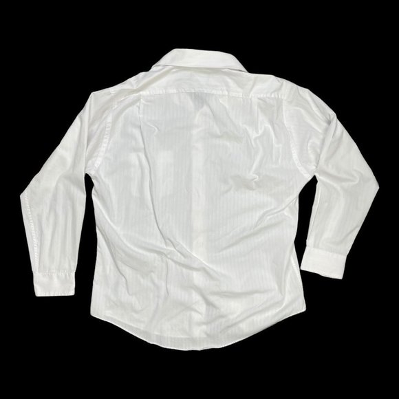 White Dockers Men’s Fitted Button Down Large - Picture 3 of 5